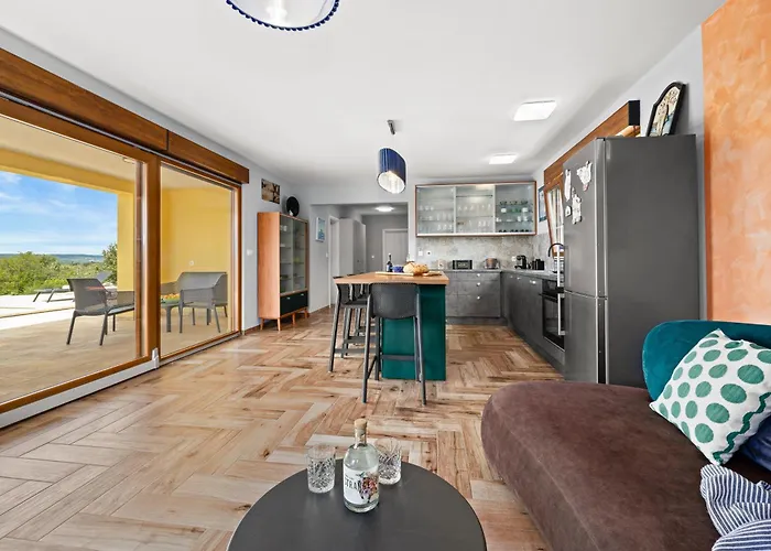 Вилла Rok With Private Pool & Sunset Views Near Pula Puntera